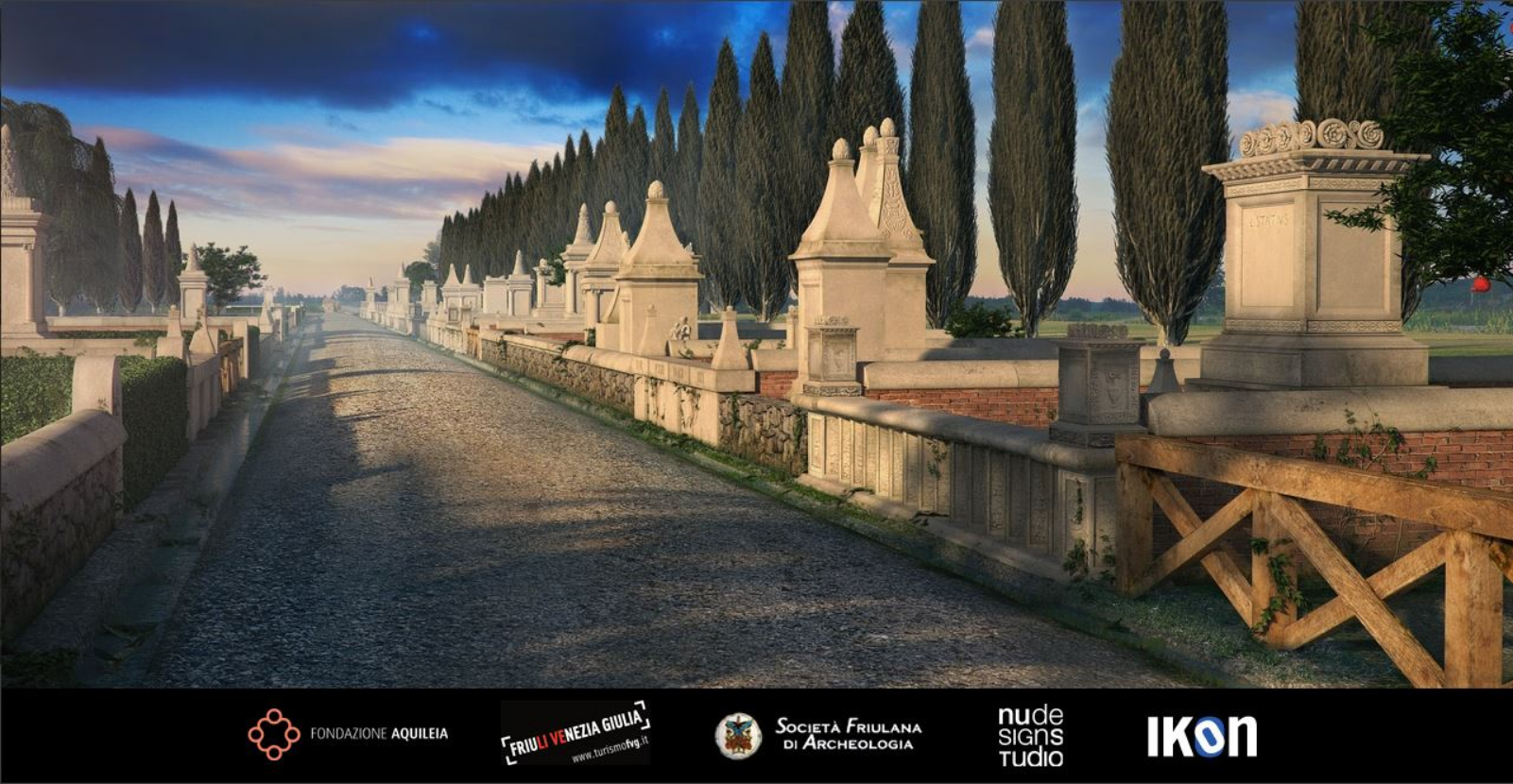 Sepolcreto, ricostruzione storica in 3D @Fondazione Aquileia